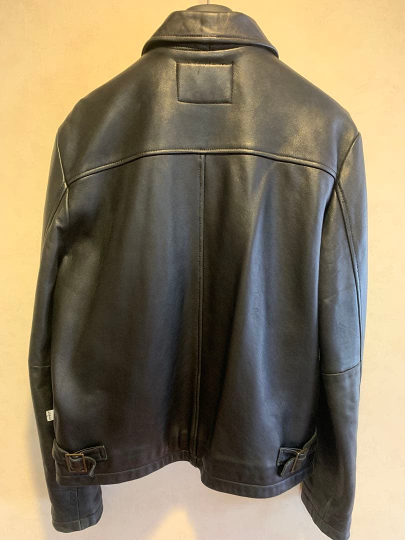 希少本物美品高級羊ラムレザーホワイトLEVI´Sリーバイスライダース