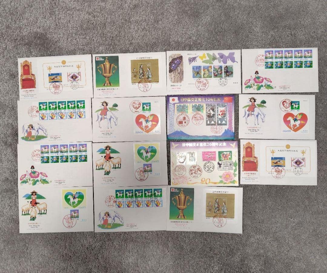 初日カバー 使用済み切手 大判 15枚 まとめ売り - メルカリ