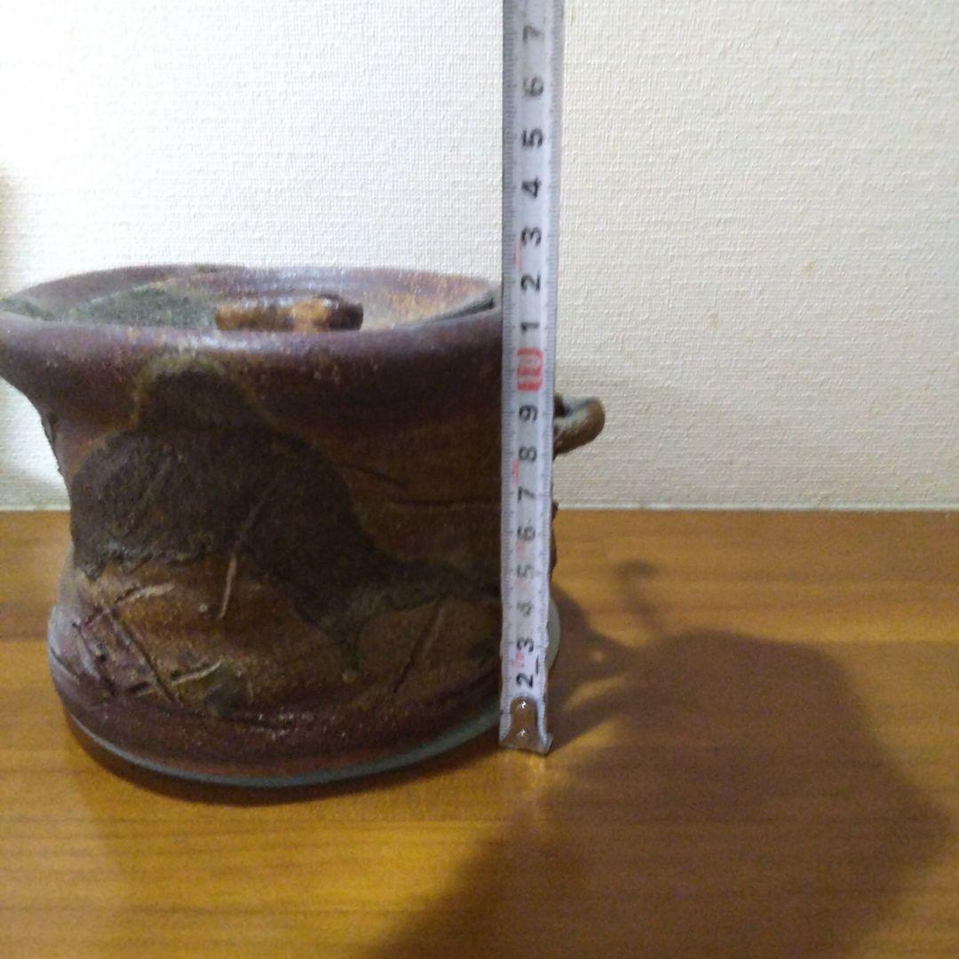 赤褐色 水指