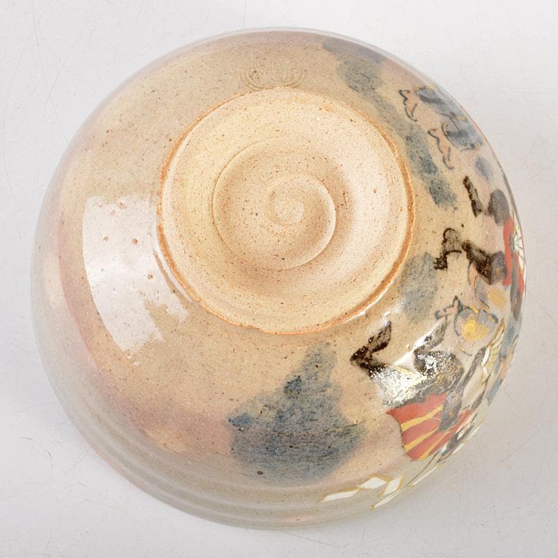 茶道具　京焼　寺尾陶象作　乾山猿回　茶碗　共箱　V　6529