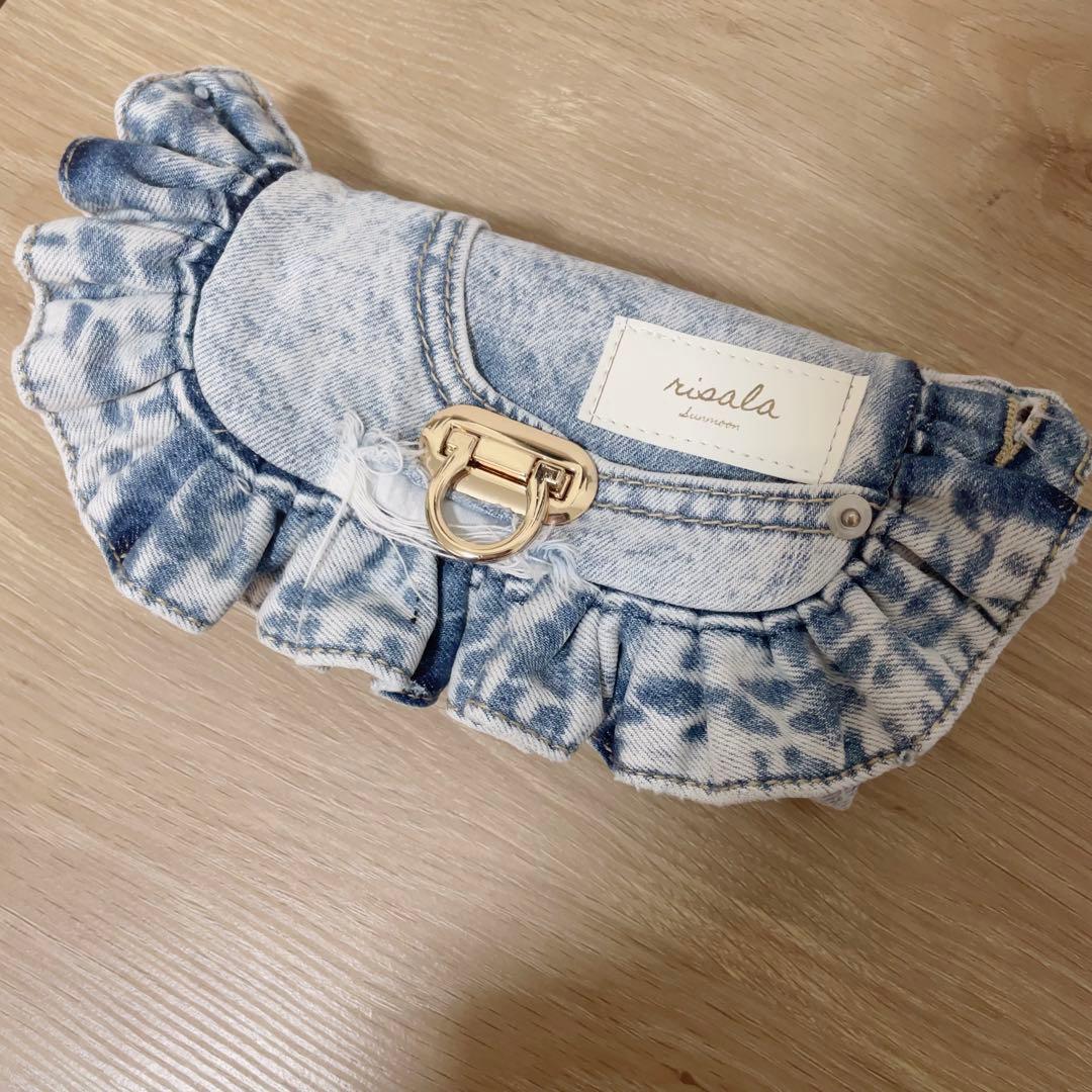 デニム リメイク フリル 長財布