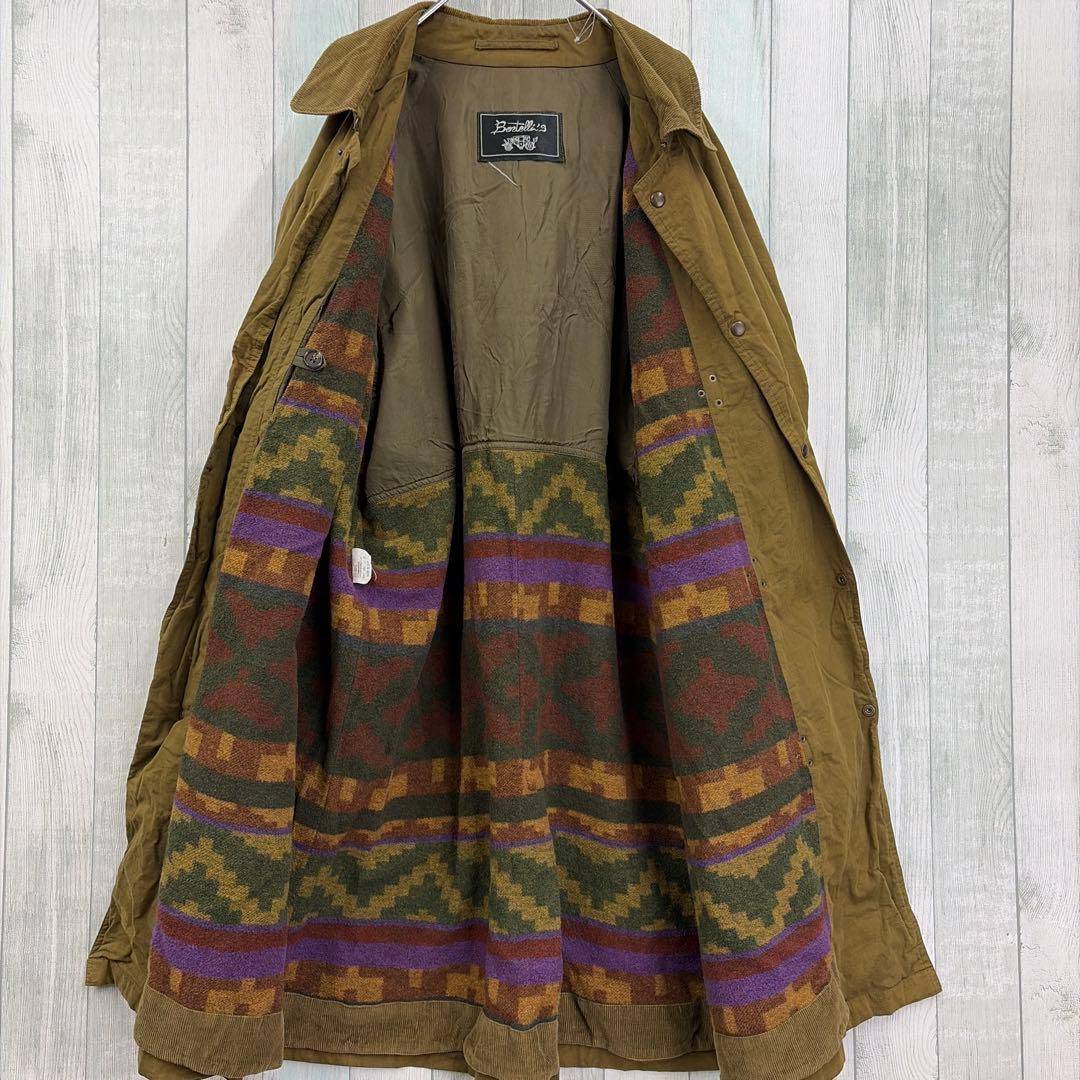 ボルテリーズ イタリア製 ファイヤーマンフックコーデュロイ襟 カーキ