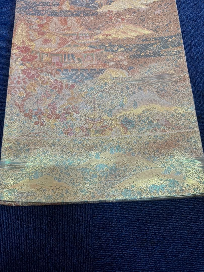 1926 袋帯 古代彫金紋 西陣織 金糸 高級上質上品 約440cm未使用