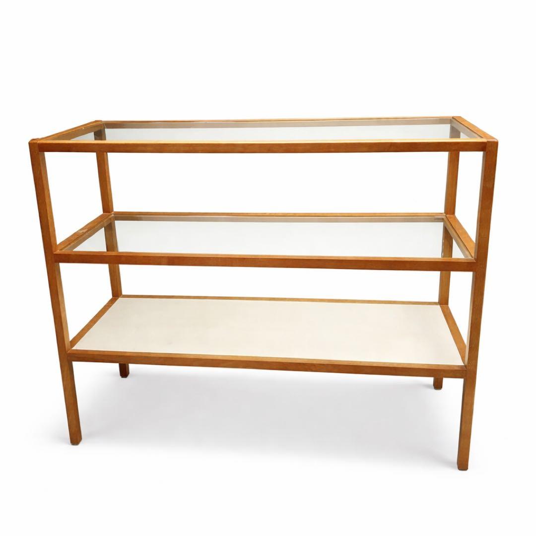 I・ ガラスケース 桜の木の手彫りシェードランプ