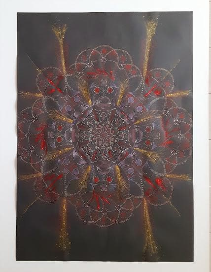 五十嵐由家　曼陀羅画342　「負の念を消す」