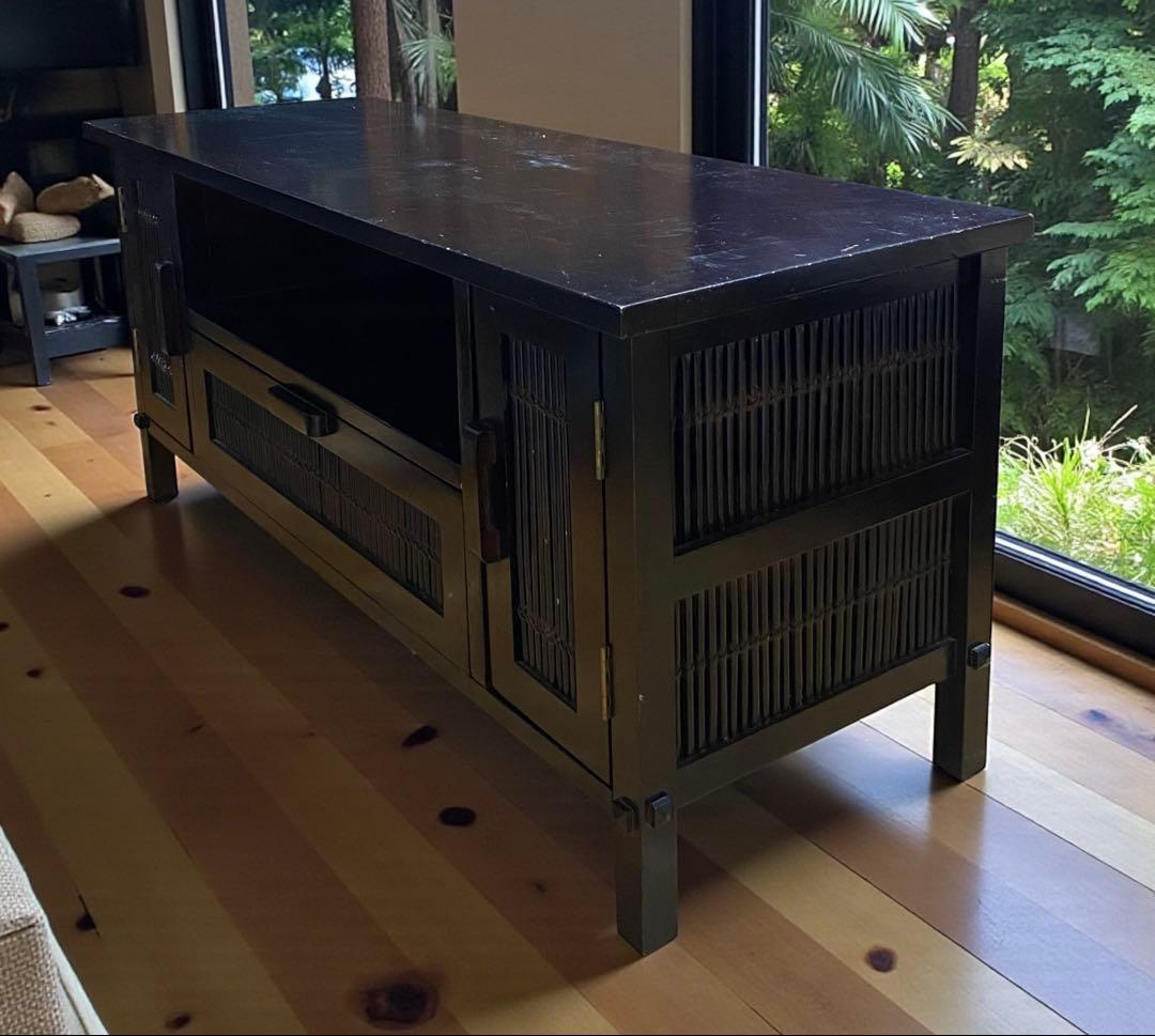 バンブーキャビネット 風通しのよい竹キャビネット テレビ台 サイド