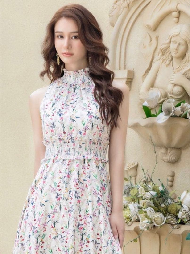 【めーぷる様】エルケイ　銀座クチュール　ローブドフルール　ロングドレス