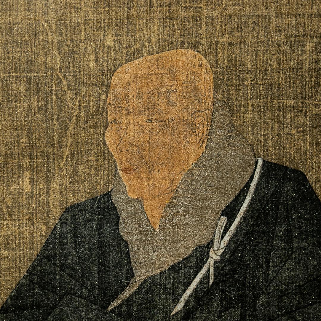 掛軸-1580　二尊連坐像　親鸞聖人　蓮如上人　同朋舎出版　印刷工芸作品