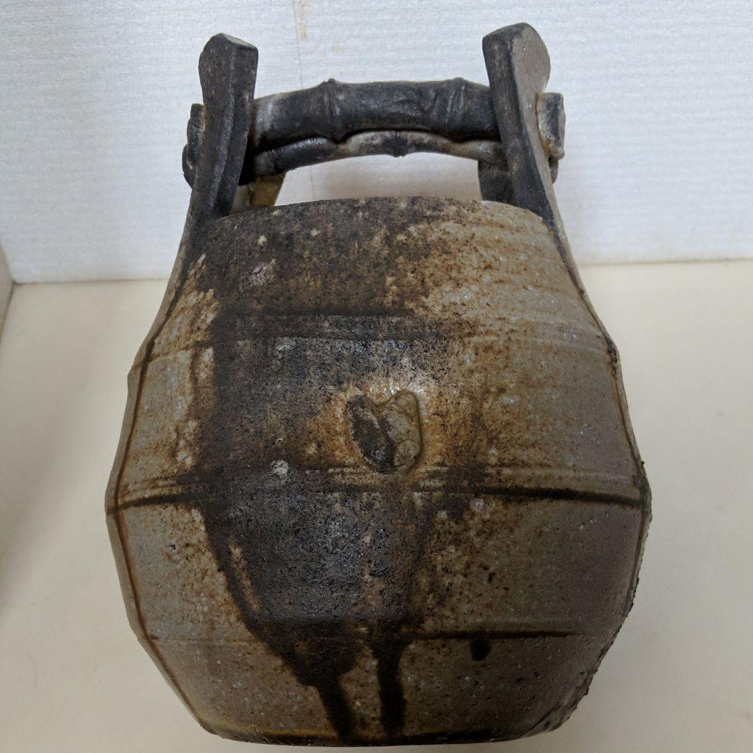 備前焼 二代目小西陶古 共箱入花入れ・壺 備前焼 二代目小西