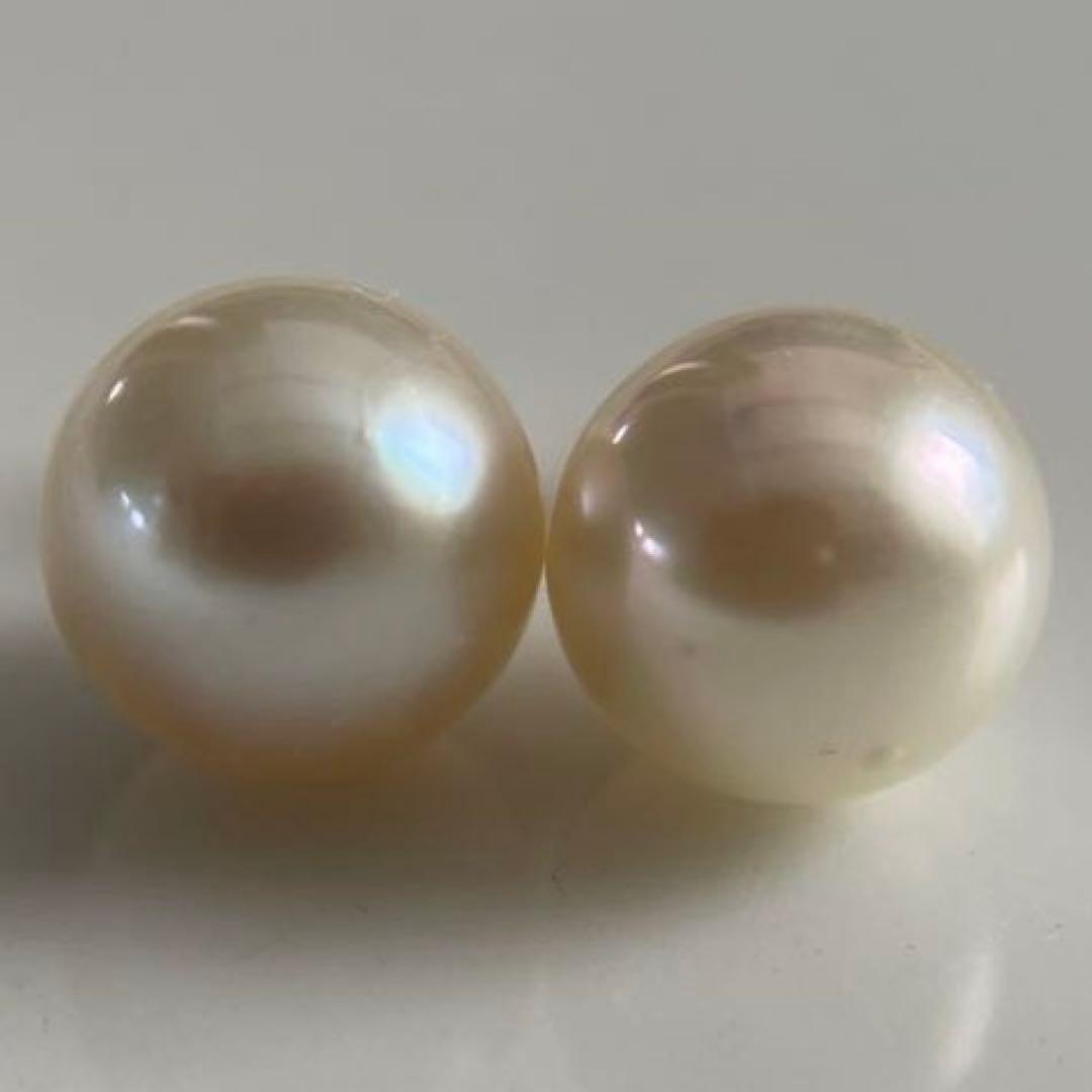 宇和島産 あこや本真珠 大珠 パール ピアス 金具K18 イエローゴールド