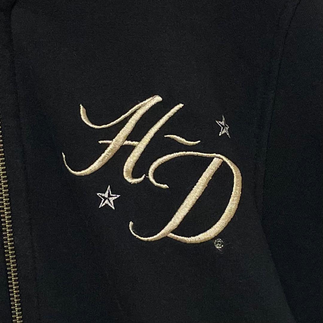 911【入手困難】ハーレーダビッドソン♤刺繍ロゴ　フルジップ　パーカー　即完売品