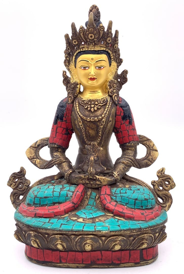 オールドチベット仏教 銅製『釈迦牟尼仏 阿弥陀仏』仏像 お守り仏像