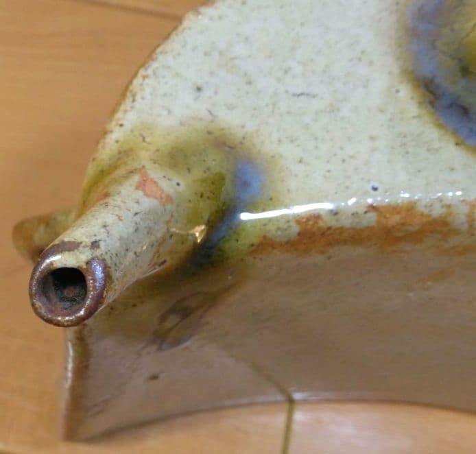 人間国宝 金城次郎 魚紋抱瓶 栞 共箱 壺屋焼 壷屋焼 やちむん