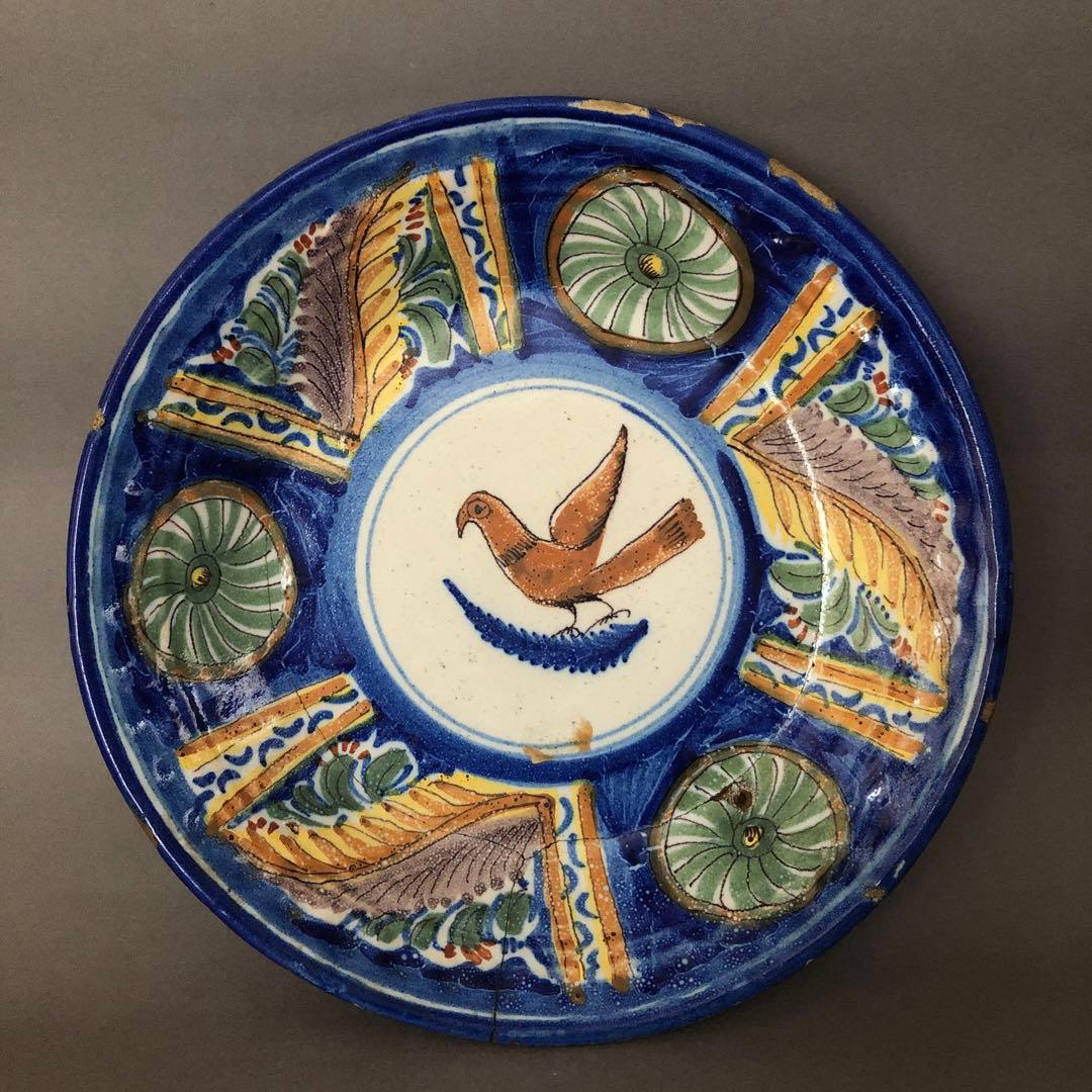 スペインアンティーク 絵皿 骨董