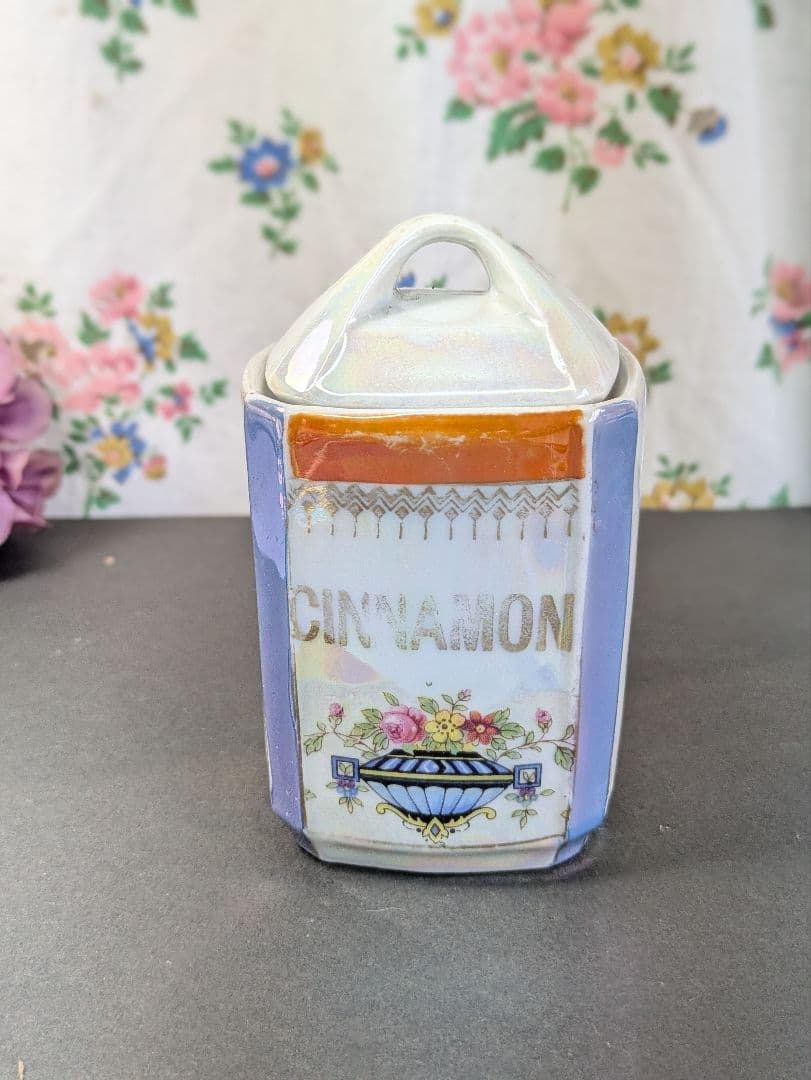 イギリス蚤の市 ドイツ製 陶器 スパイスキャニスター セット イギリス
