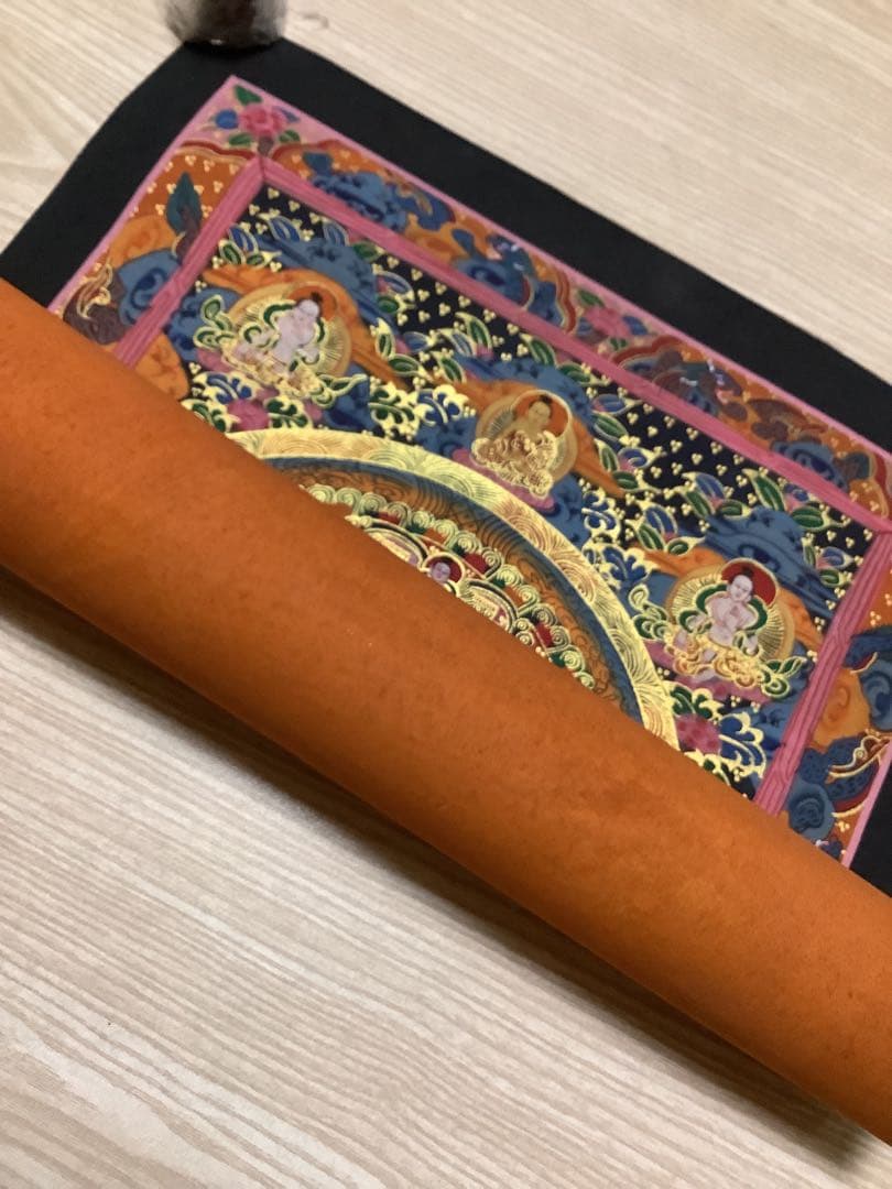 《 チベット密教　新品　1点物 》 手描き　曼荼羅　仏陀　釈迦　仏画　仏教　f5