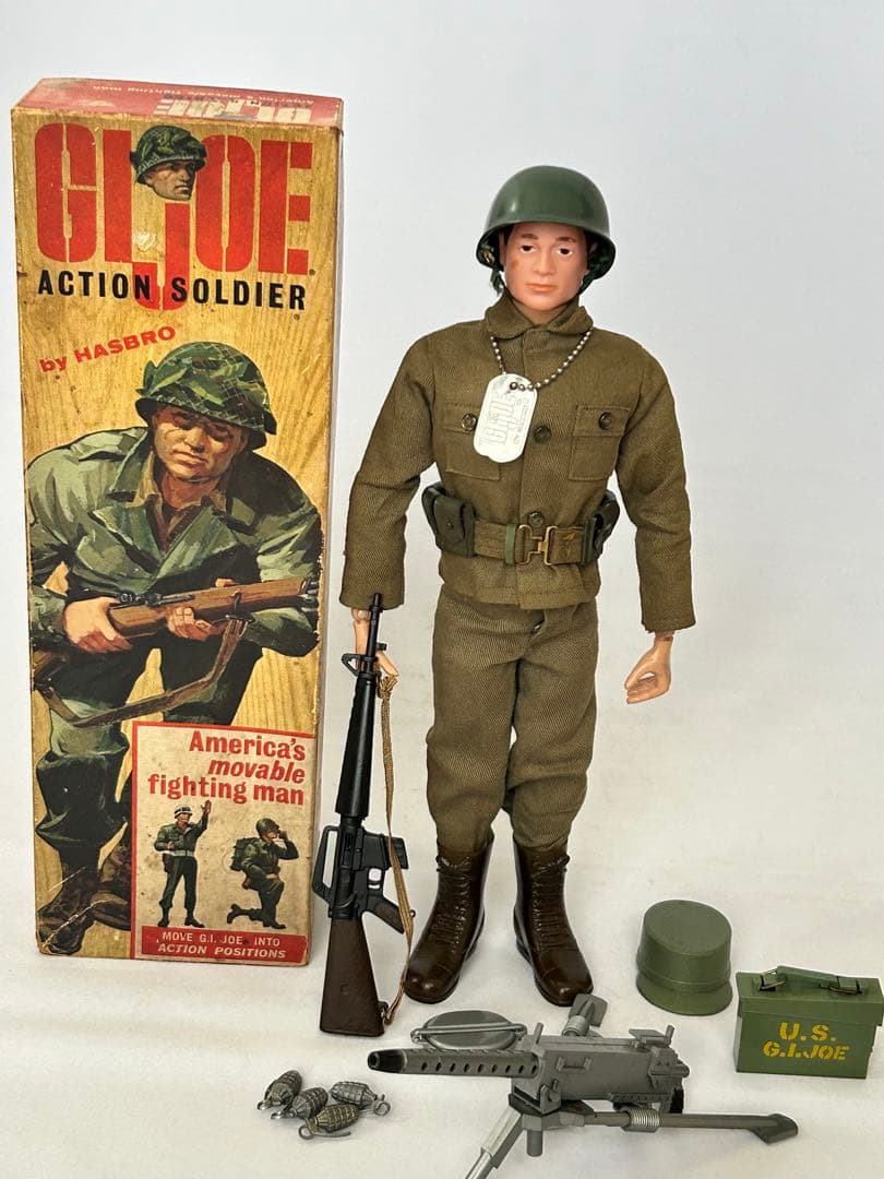 ビンテージGIジョー　1964 アクションソルジャーセット②元箱付き　ハスブロ