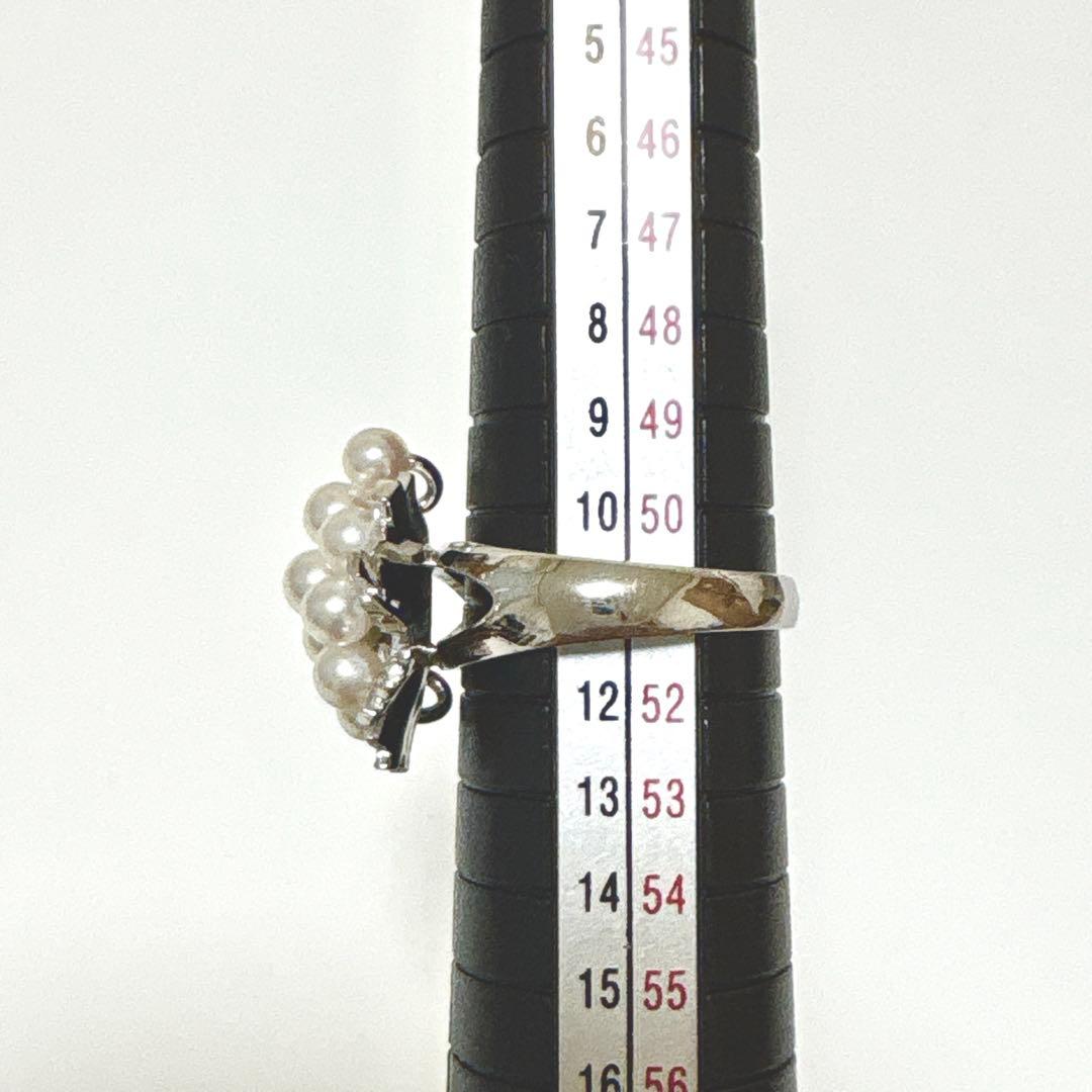 希少✨TASAKI タサキ あこや 本真珠 ベビーパール リング 11号 SV