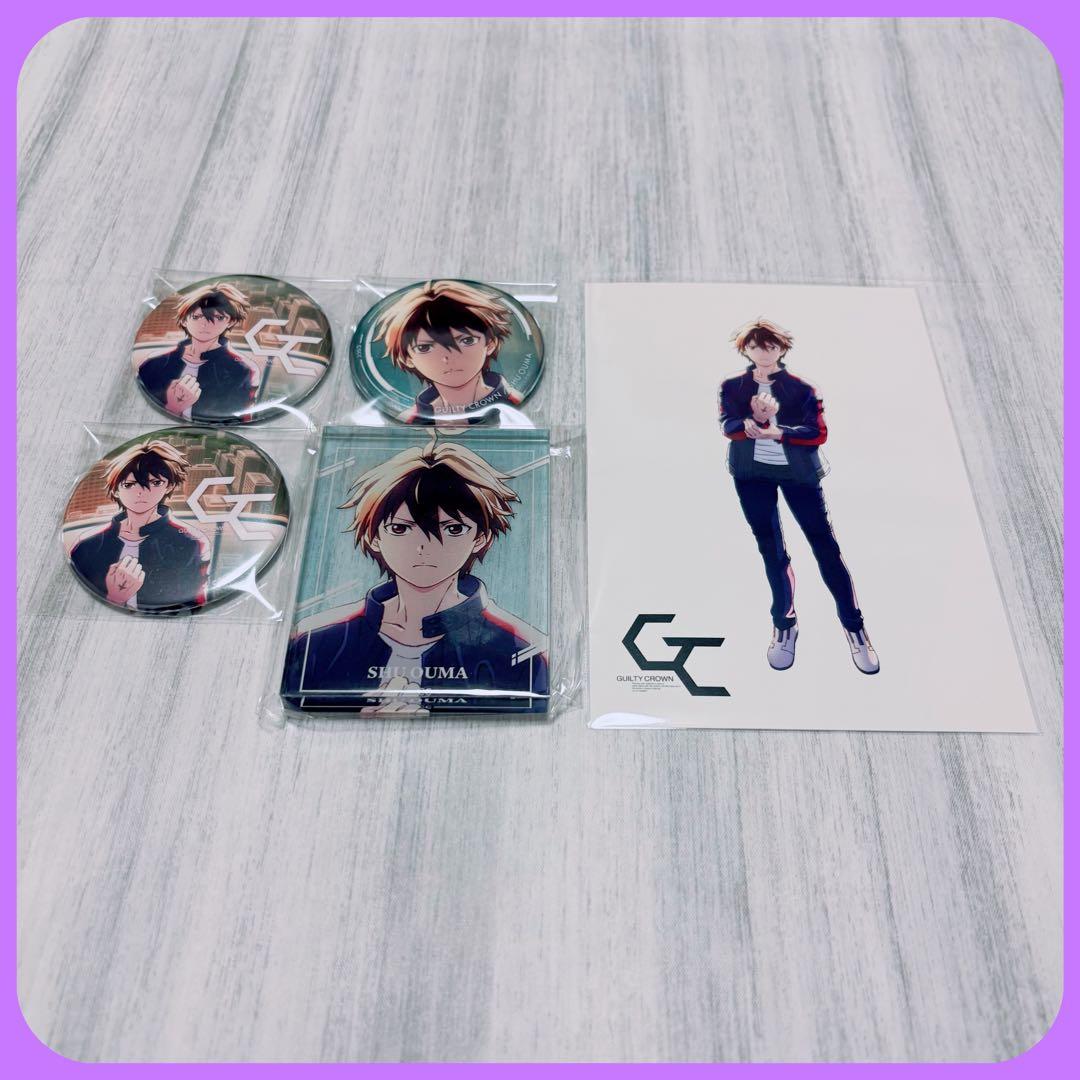 ギルティクラウン ギルクラ ノイタミナ 缶バッジ アクリルブロック
