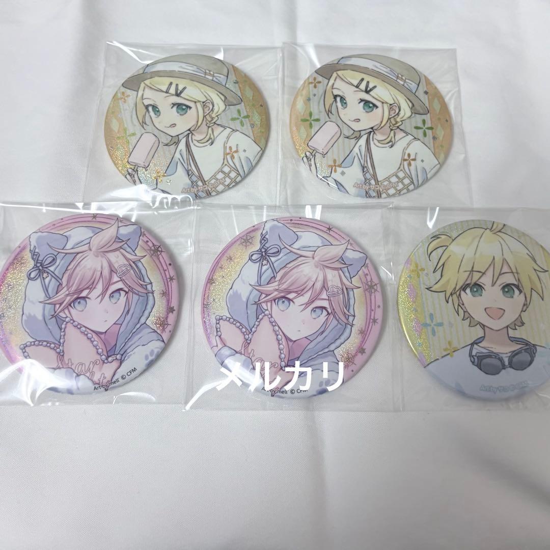 初音ミク 39culture 大きめホログラム缶バッジ 鏡音レン 鏡音リン