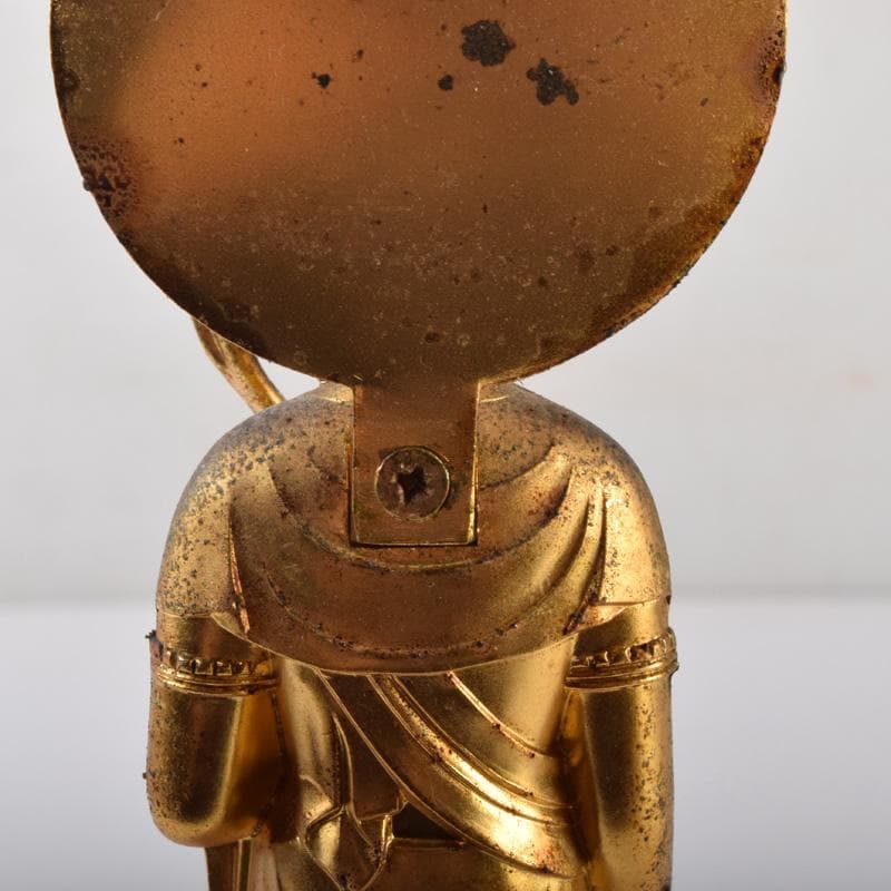 仏教美術 古銅鍍金 観音菩薩像 懐中仏 2体 観音開逗子付 V