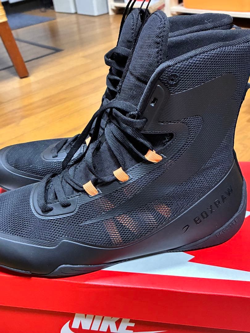 BOXRAW ボクシングシューズ ブラック/オレンジ - メルカリ