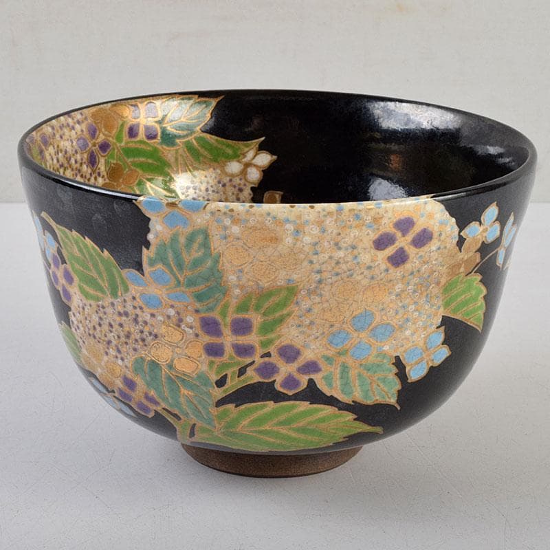 茶道具 尾形乾山作 山梅 紫陽花 茶碗 一双 共箱 V 9162