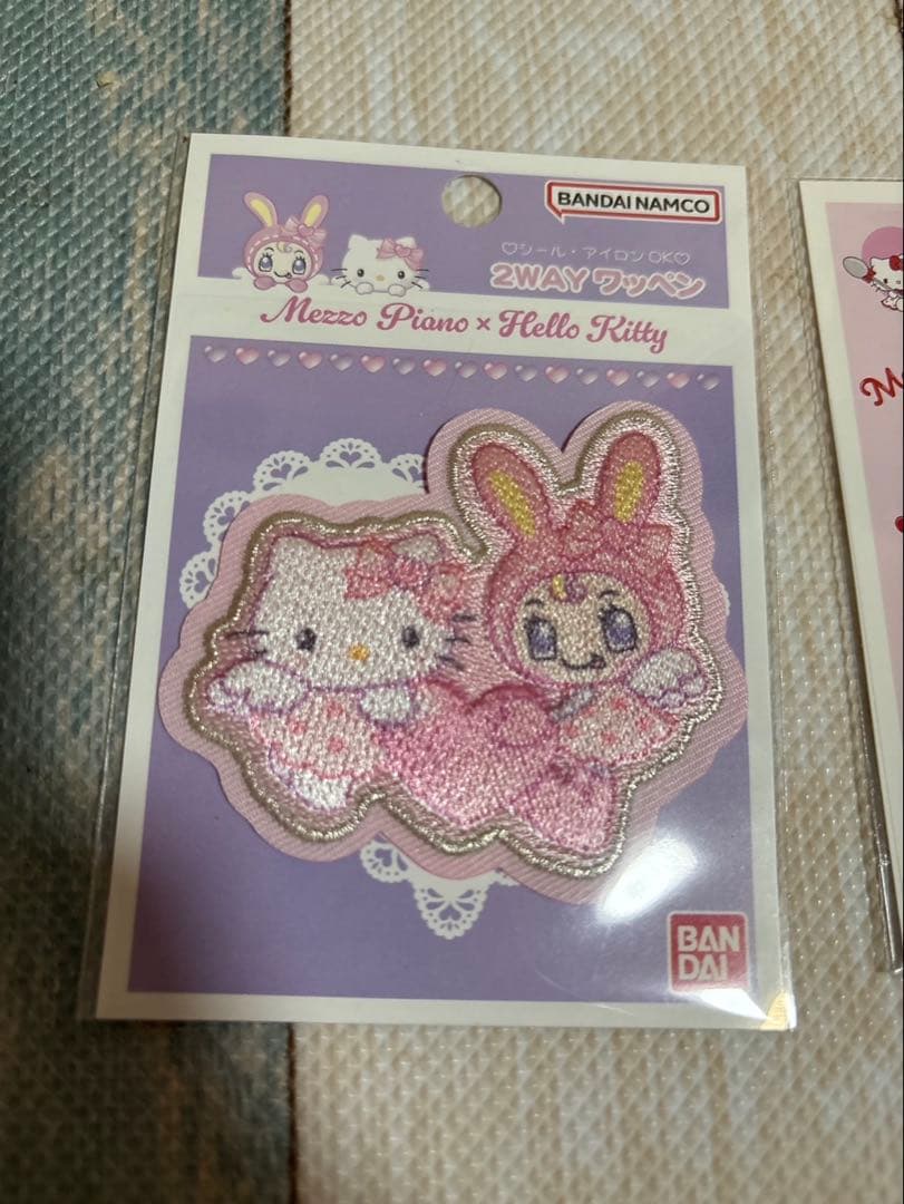 ハローキティ メゾピアノコラボ ぬいぐるみ ステッカー キーホルダーセット