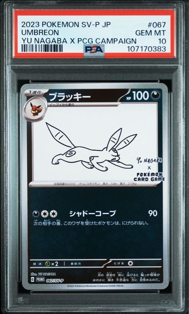 ポケカ 長場雄 ブラッキー プロモ PSA10