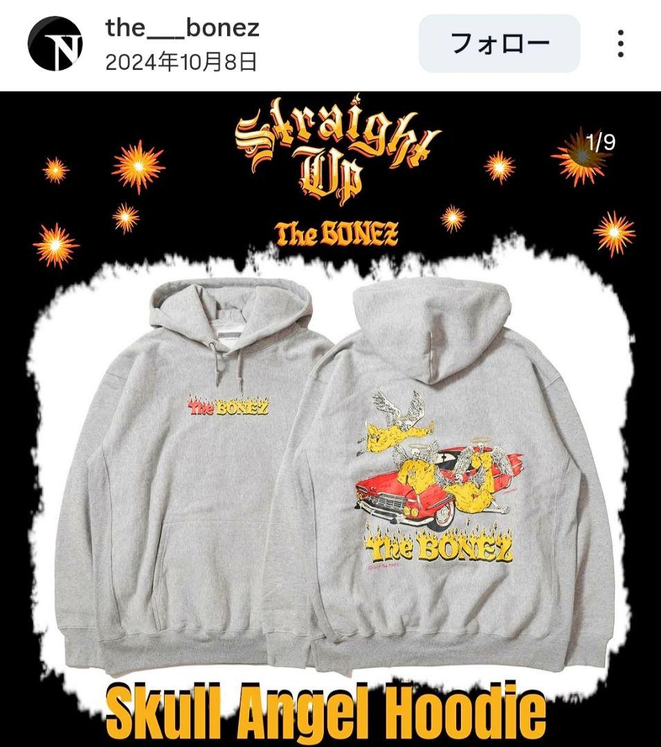 The BONEZ Skull Angel Hoodie パーカー L - メルカリ