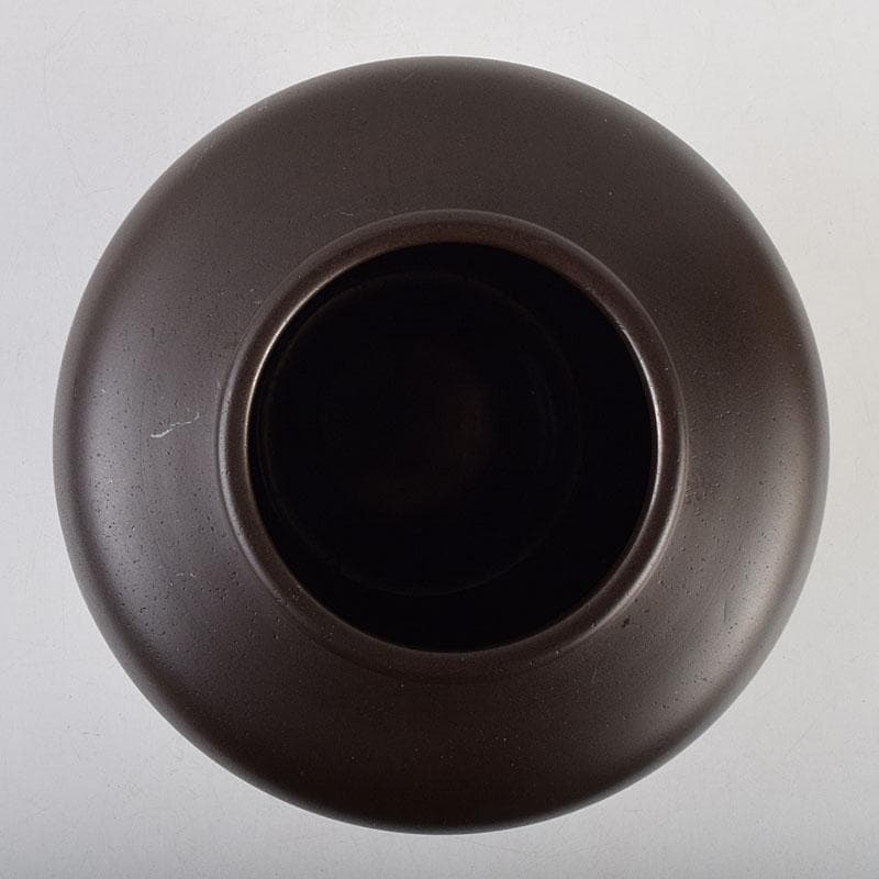 般若勘渓造 鋳銅 昌龍刻 志波彦神社・鹽竈神社絵 花瓶