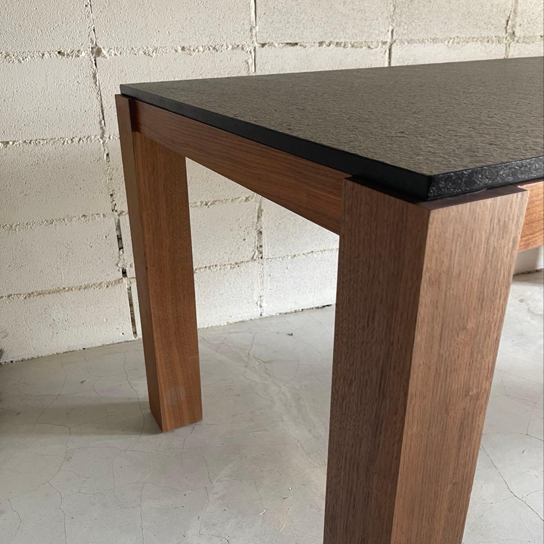 美品　御影石 × ウォールナット　ダイニングテーブル　ソングドリーム　160