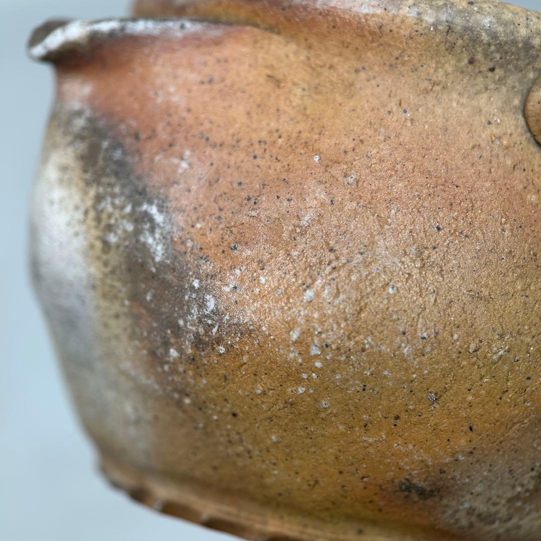 D佐藤苔助 備前焼宝瓶 霊芝手捻り人気作者 急須 共箱