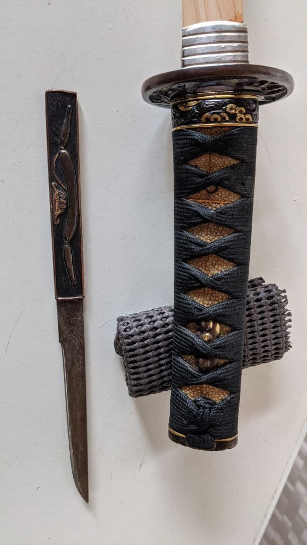 脇差し拵え　保管品　極上　 小柄　つなぎ付