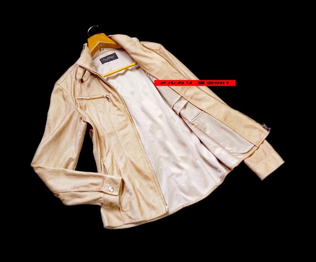 美品 TORNADOMART ベージュ ライダース ジャケット トルネードマート