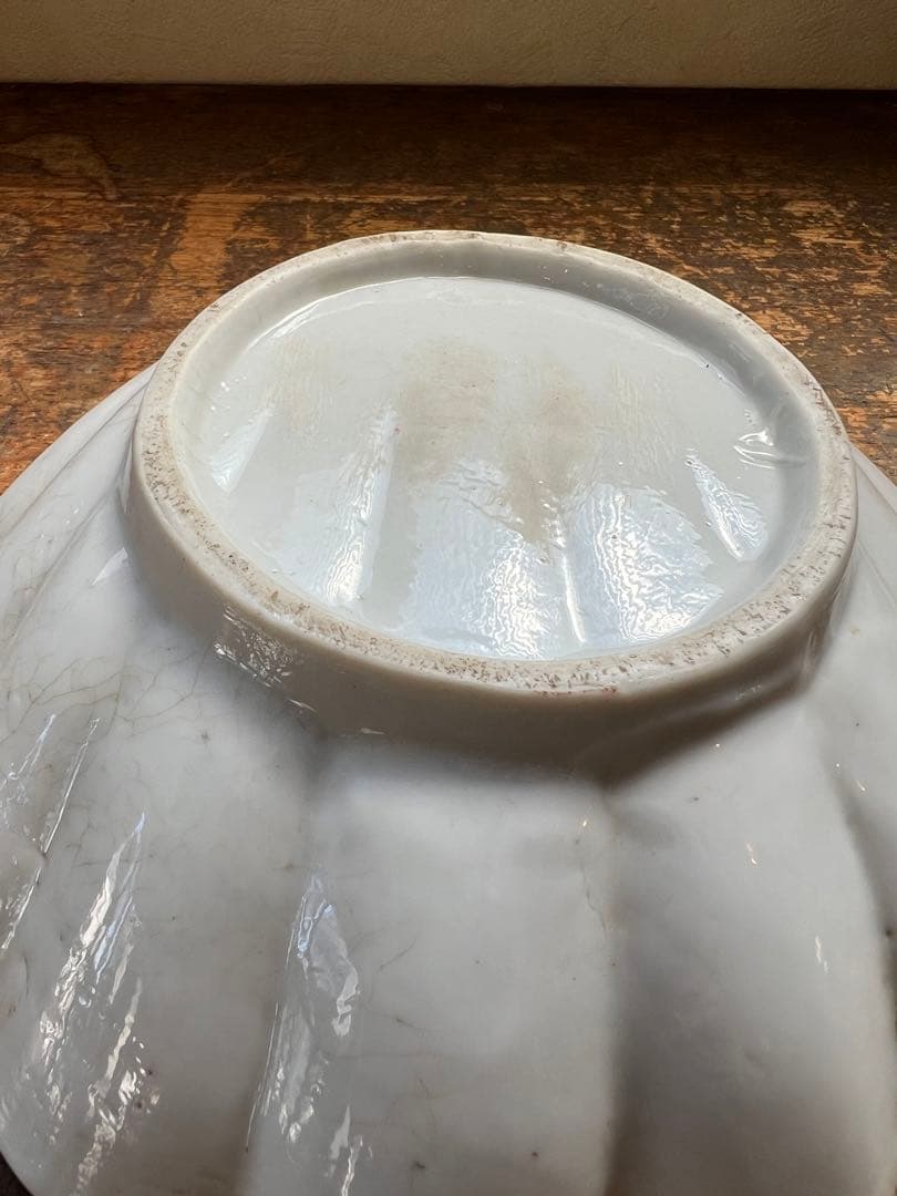 古伊万里 アンティーク 骨董 赤絵貝型菓子器 輸出用 花鳥の図 飾皿