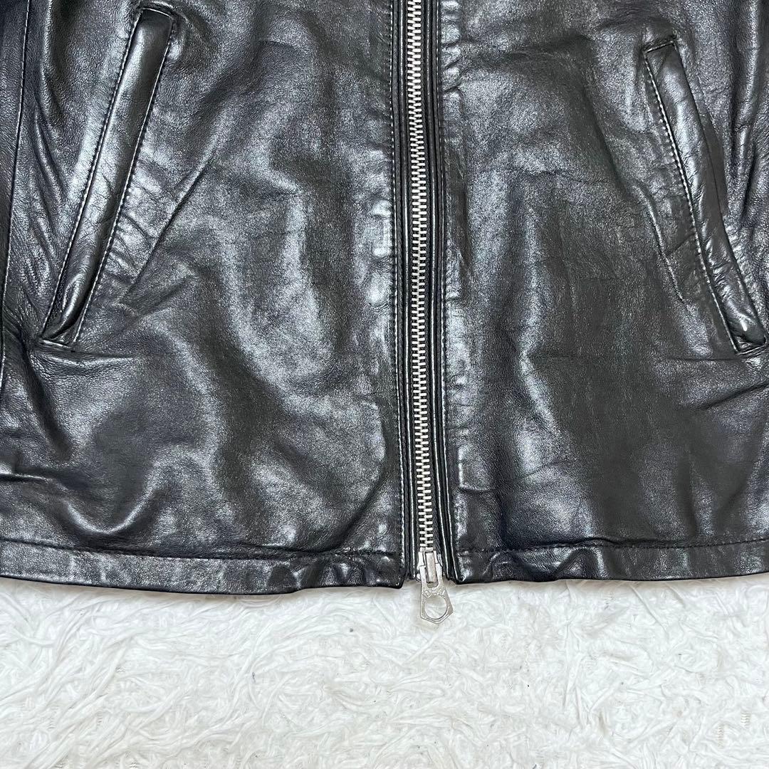 80s archive KOMINE本革レザーライダーススポーツジャケットLL