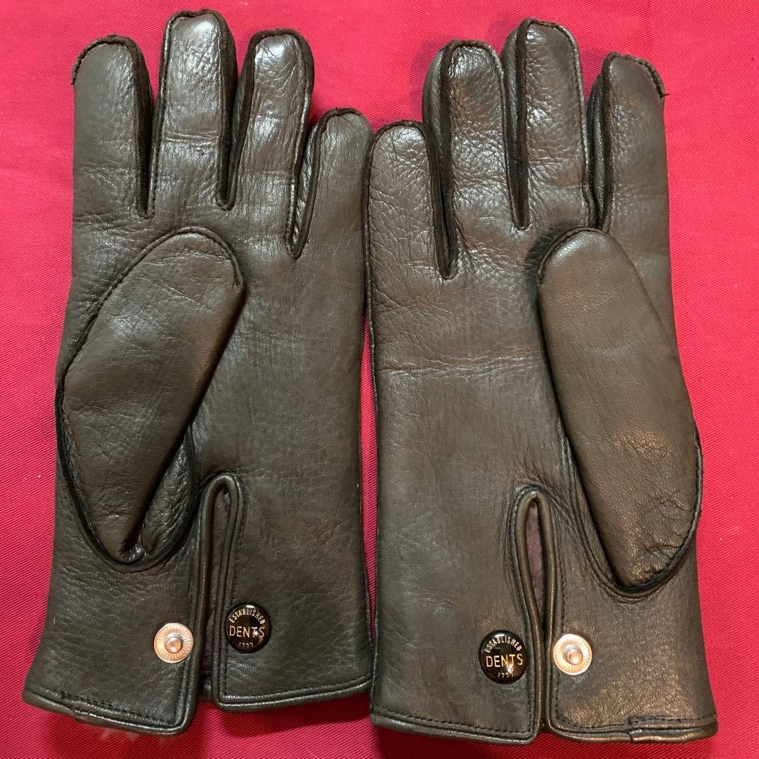 DENTS ダークブラウン レザー手袋 レア さぁ様専用DENTS レザー