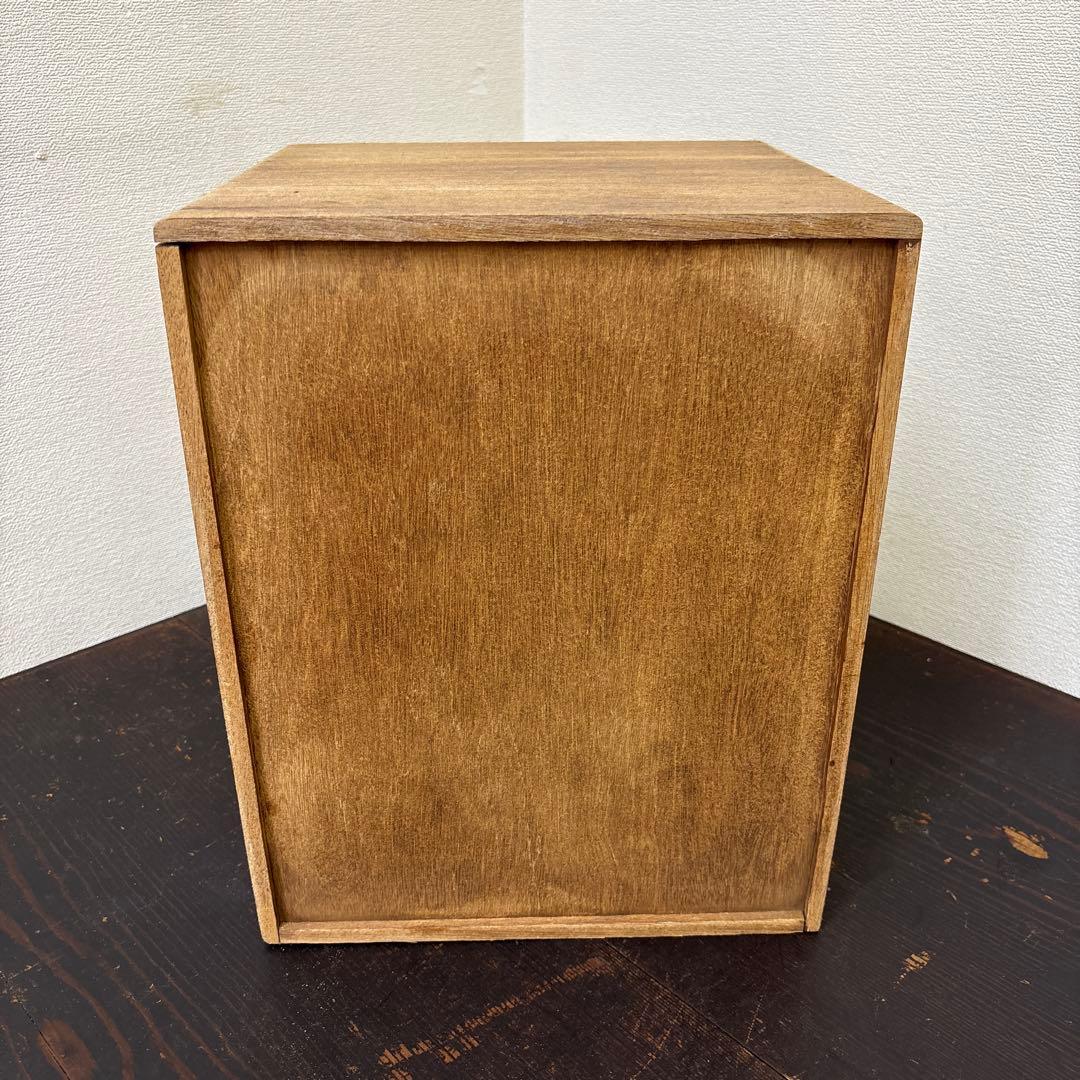 レトロ 剥離 木製4段引き出し収納 無垢材／アンティーク 古道具