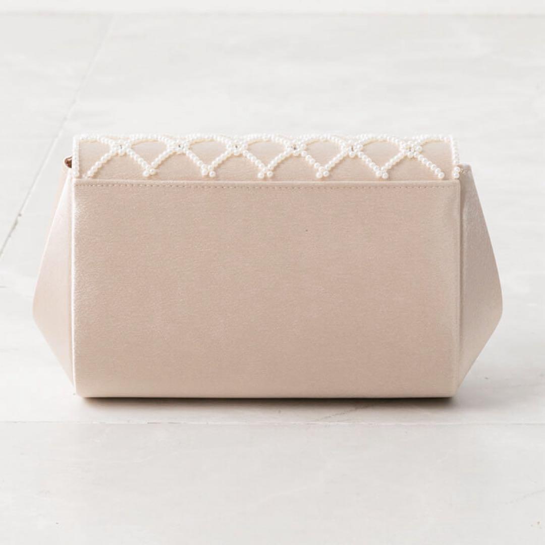 【値下げ】tokyo soir 東京ソワール パーティーバッグ ベージュ 披露宴