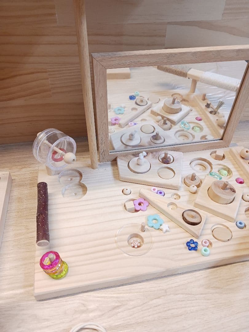 6 ⭐ ミラーボードとフォージングトイセット⭐ インコ バードトイ