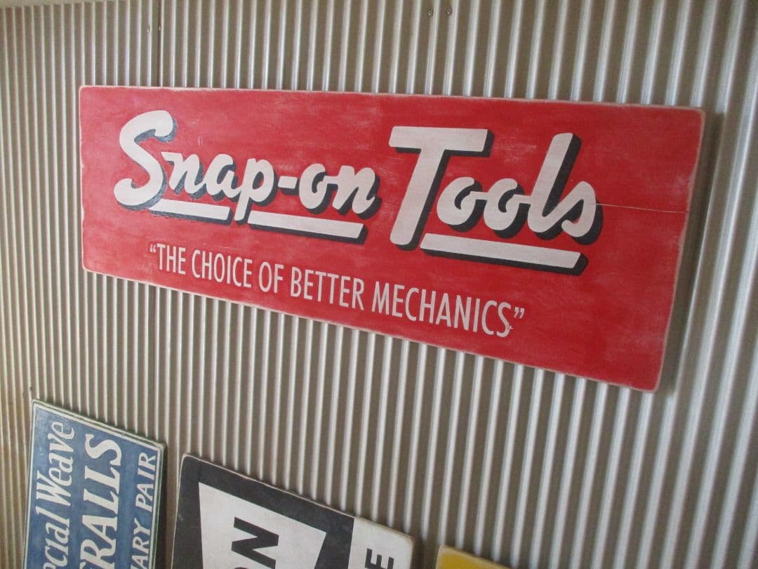 楽天市場】看板 ガレージの通販 インテリア木製看板SNAP-ON TOOLS検