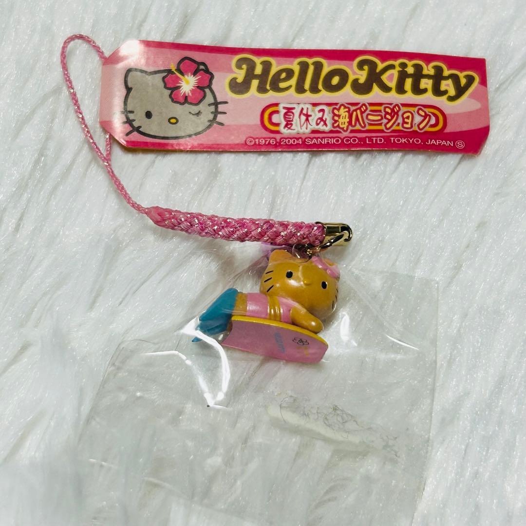 2004年 ハローキティ 根付け ストラップ 夏休み 海バージョン 日焼け