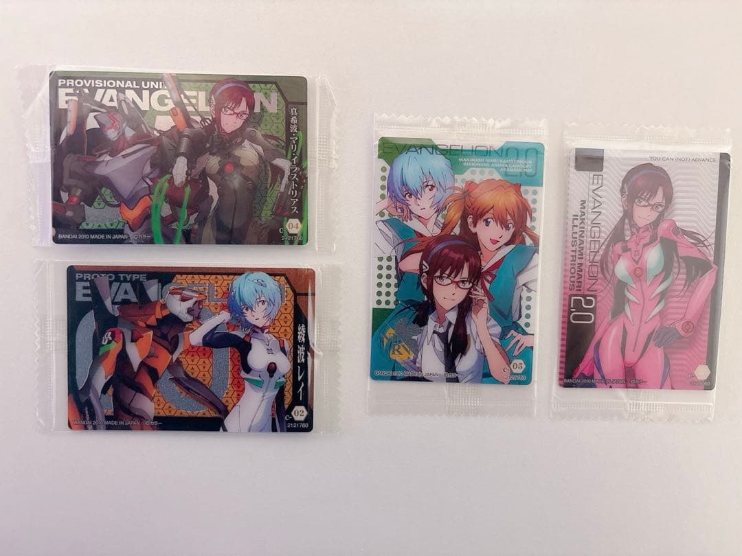 内袋未開封】エヴァ ウエハースカード 4枚セット C-02 C-04 C-05