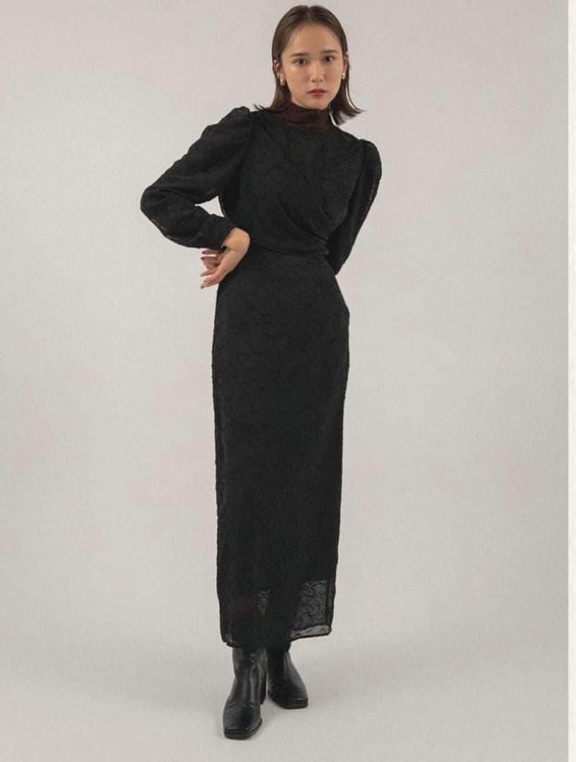 back open sheer dress knuth marfドレスワンピース