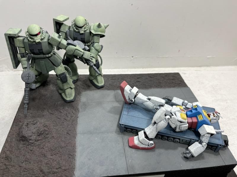 機動戦士ガンダム 名シーン再現 ガンプラ ジオラマ完成品 ガンダム