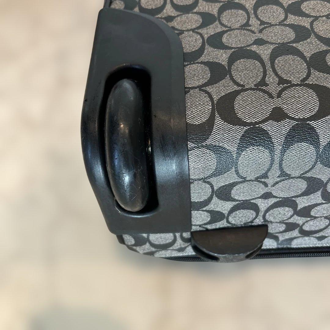 超美品 COACH モノグラム キャリーケース グレー/ブラック