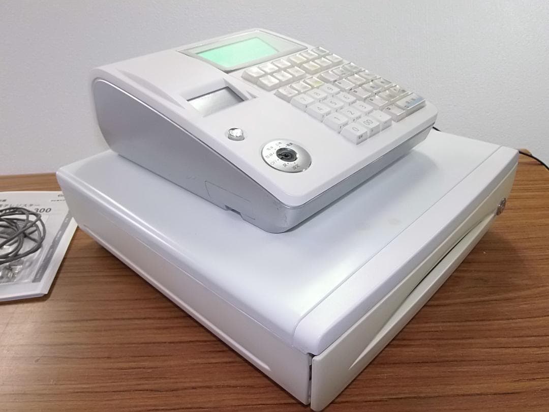 932白カシオTE-340 NL-300 かなめくり機能 インボイスレジスター