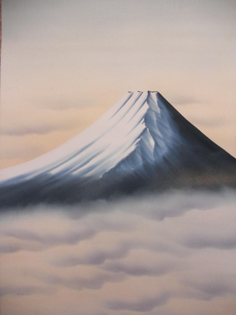 掛け軸 高月玉峰 富士 絹本 希少 軸装 茶道具 掛軸 美品 です。 - メルカリ