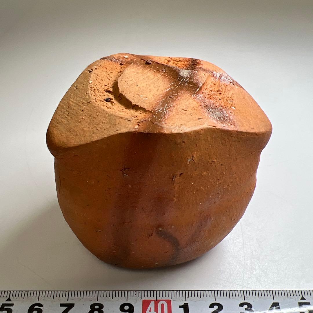 隠崎隆一 備前ぐい呑 共箱 幅約7㎝ 東Y7-0507⭐︎2F